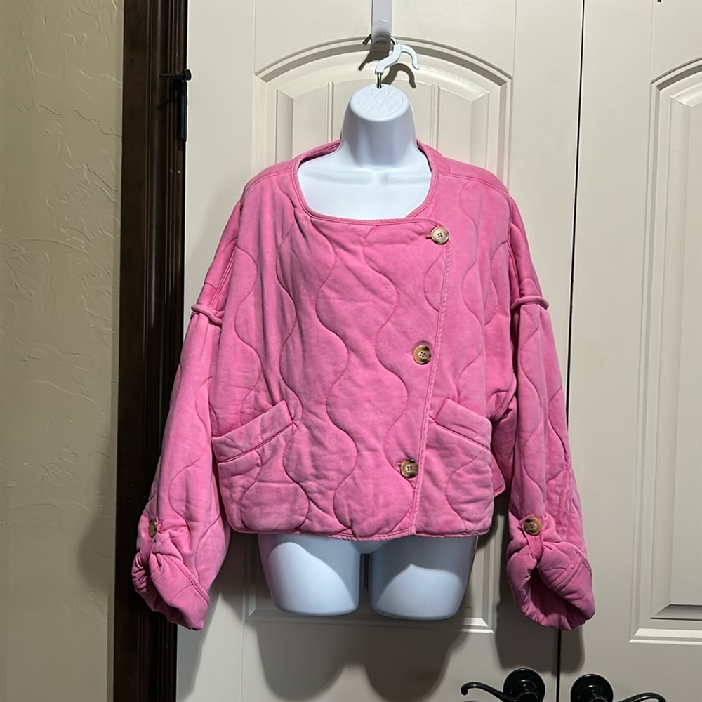 Oli & Hali Pink Quilted Jacket